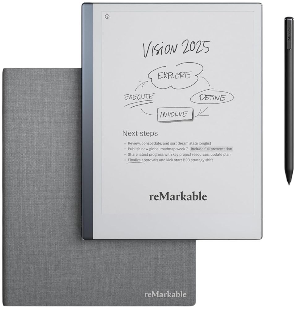 reMarkable Paper 2 10.3" Tablet Bundle with Marker Plus and Polymer Weave Book Folio - 8GB - Gray - WiFi - 10.3 Inch by reMarkable - Refurbished - Like New condition - CA$646.99