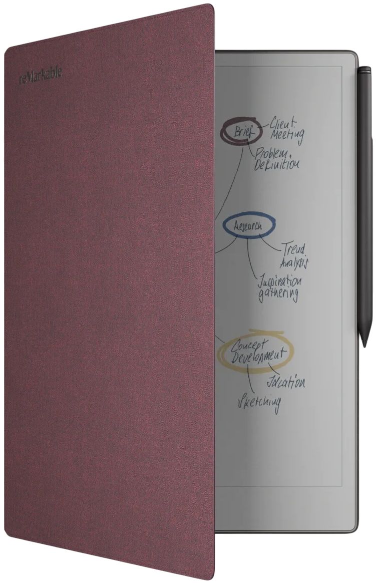 reMarkable Paper Pro 11.8" Tablet Bundle with Marker Plus and Mosaic Weave Book Folio - 64GB - Burgundy - WiFi - 11.8 Inch by reMarkable - Refurbished - Very Good condition - US$526.98