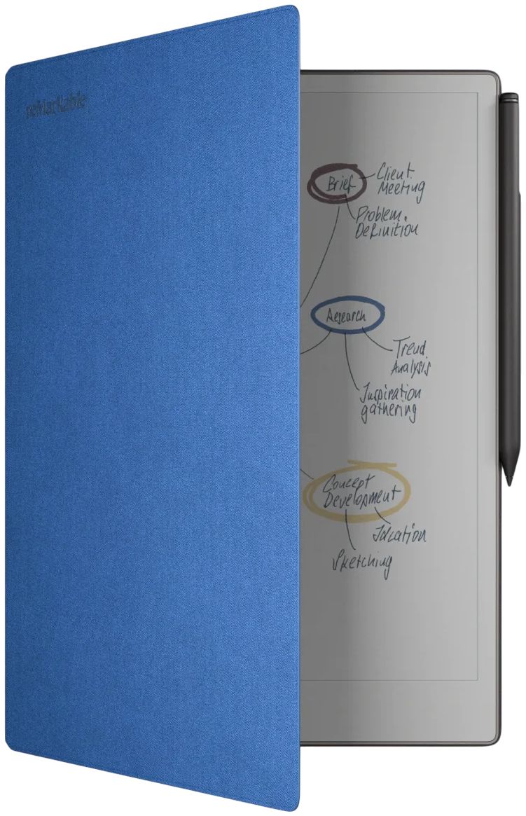 reMarkable Paper Pro 11.8" Tablet Bundle with Marker Plus and Mosaic Weave Book Folio - 64GB - Cobalt - WiFi - 11.8 Inch by reMarkable - Refurbished - Very Good condition - US$526.98