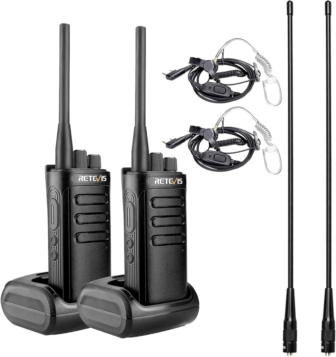 Retevis RB85 Walkie Talkies (2Pack) Bundle with Mic (2Pack) - Black by Retevis - Refurbished - Very Good condition - US$111.98