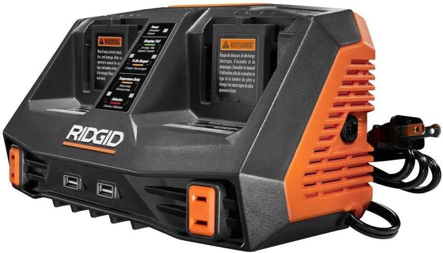 Ridgid 18-Volt Lithium-Ion Dual Port Sequential Charger Kit - Orange by Ridgid - Image 3