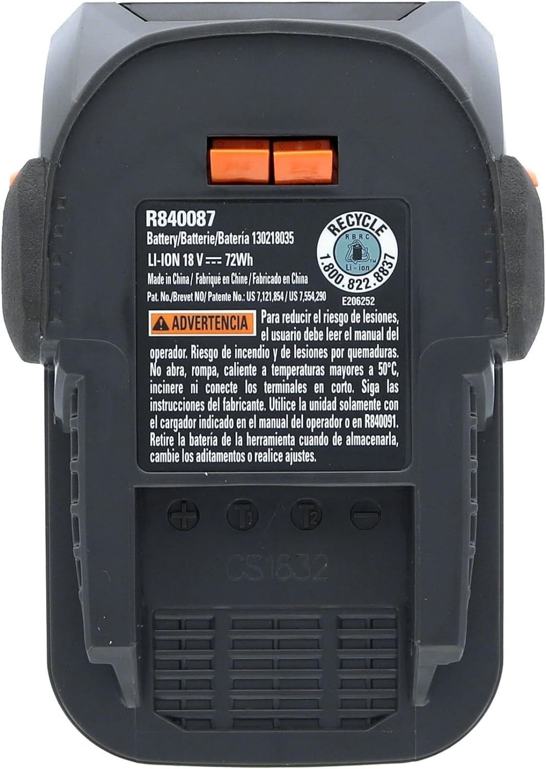 Ridgid Genuine OEM R840087 18V Hyper Lithium-Ion 4AH Single Battery - Black by Ridgid - Image 2