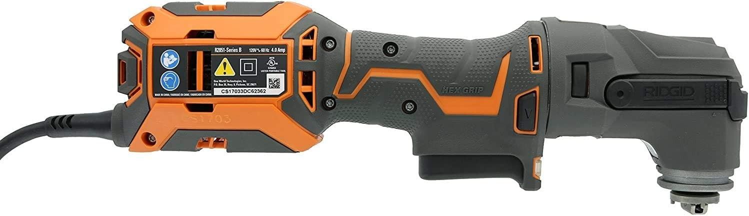 Ridgid R28602 JobMax 4 Amp Corded Multi Tool with Replaceable Head - Black by Ridgid - Image 2