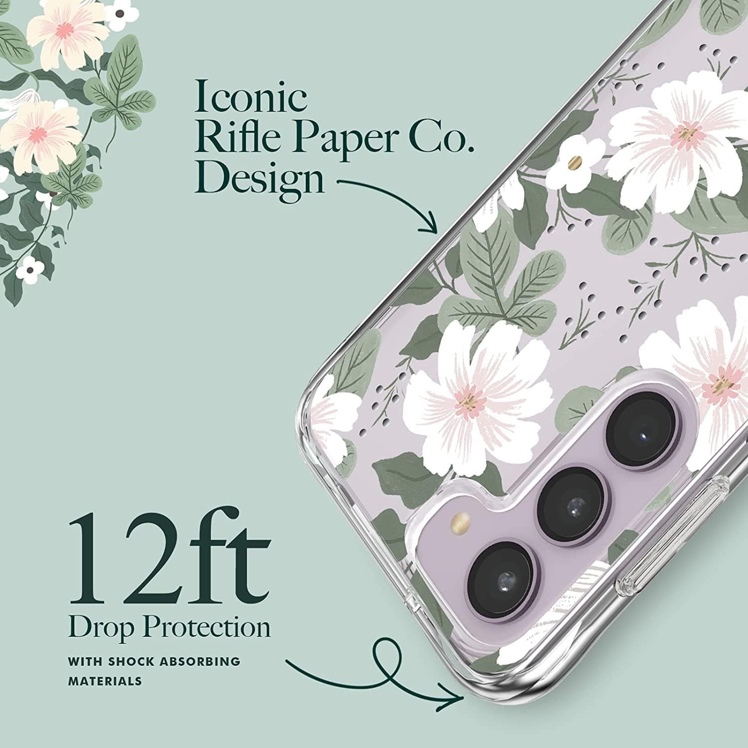 Rifle Paper Co. Floral Phone Case for Samsung Galaxy S23 Plus - Willow by Rifle Paper Co. - Refurbished - Very Good condition - Image 2