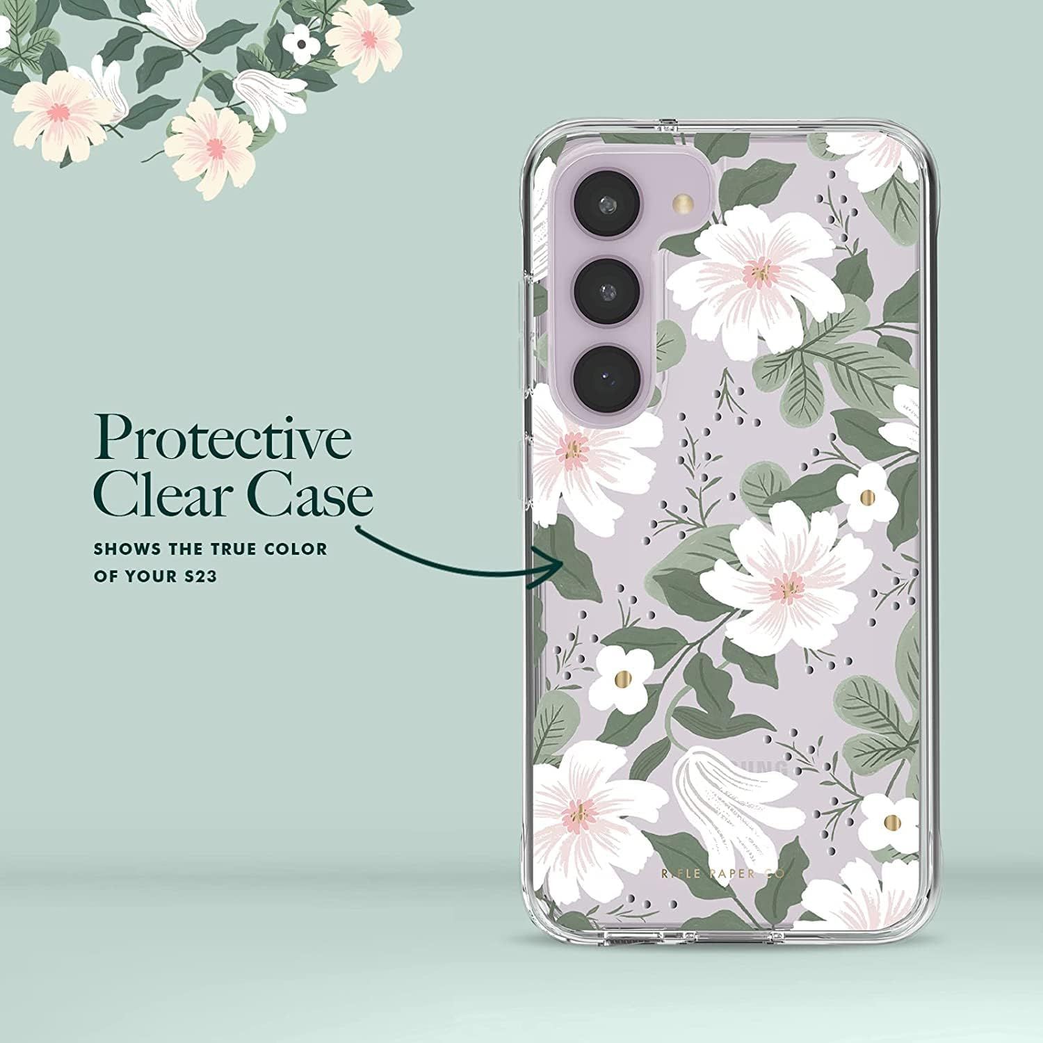 Rifle Paper Co. Floral Phone Case for Samsung Galaxy S23 Plus - Willow by Rifle Paper Co. - Refurbished - Very Good condition - Image 3