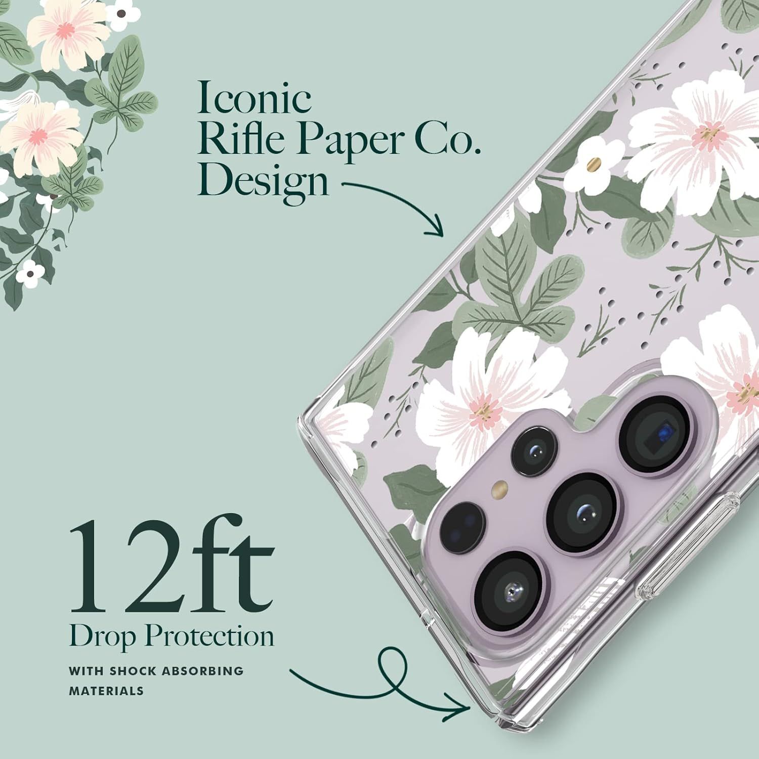 Rifle Paper Co. Floral Phone Case for Samsung Galaxy S23 Ultra - Willow by Rifle Paper Co. - Refurbished - Very Good condition - Image 2