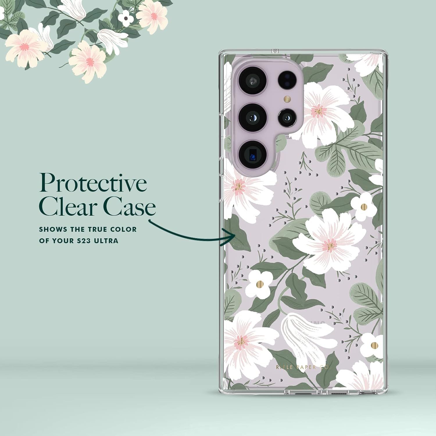 Rifle Paper Co. Floral Phone Case for Samsung Galaxy S23 Ultra - Willow by Rifle Paper Co. - Refurbished - Very Good condition - Image 3
