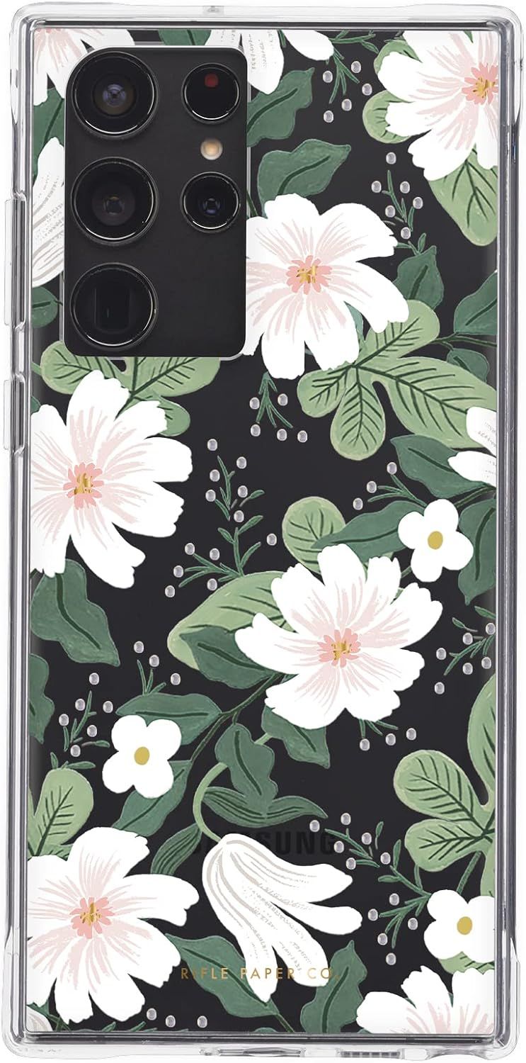 Rifle Paper Co. Floral Phone Case with Antimicrobial for Samsung Galaxy S22 Ultra - Willow by Rifle Paper Co. - Refurbished - Very Good condition - US$71.48