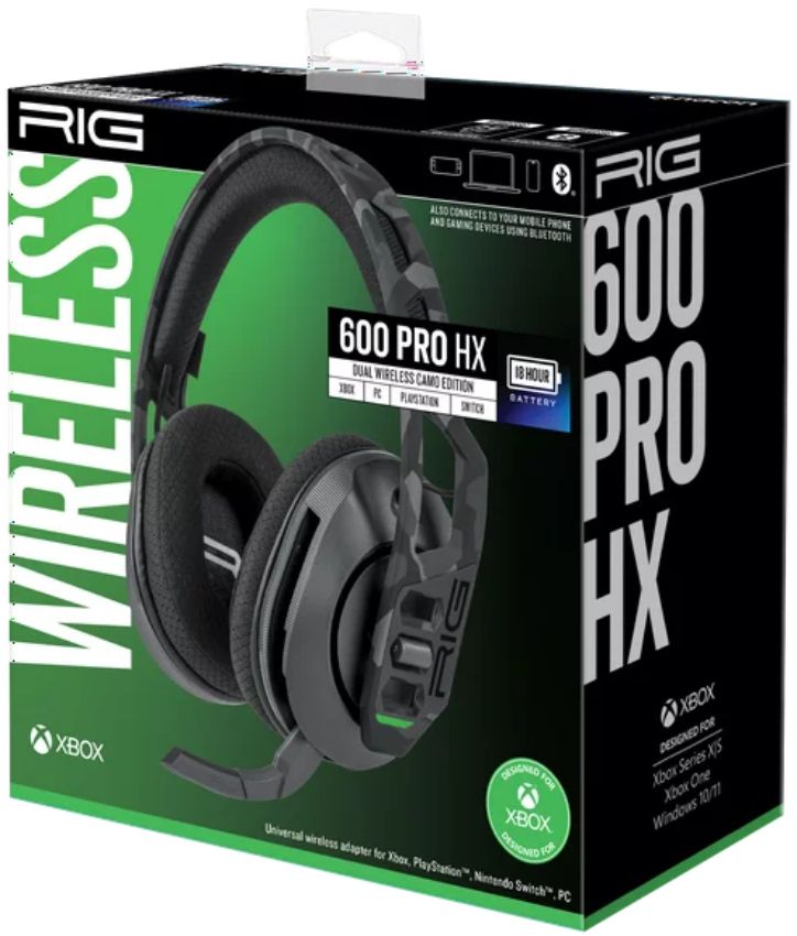 RIG 600 Pro HX Dual Wireless Gaming Headset for Xbox - Urban Camo by RIG - Refurbished - Very Good condition - Image 4
