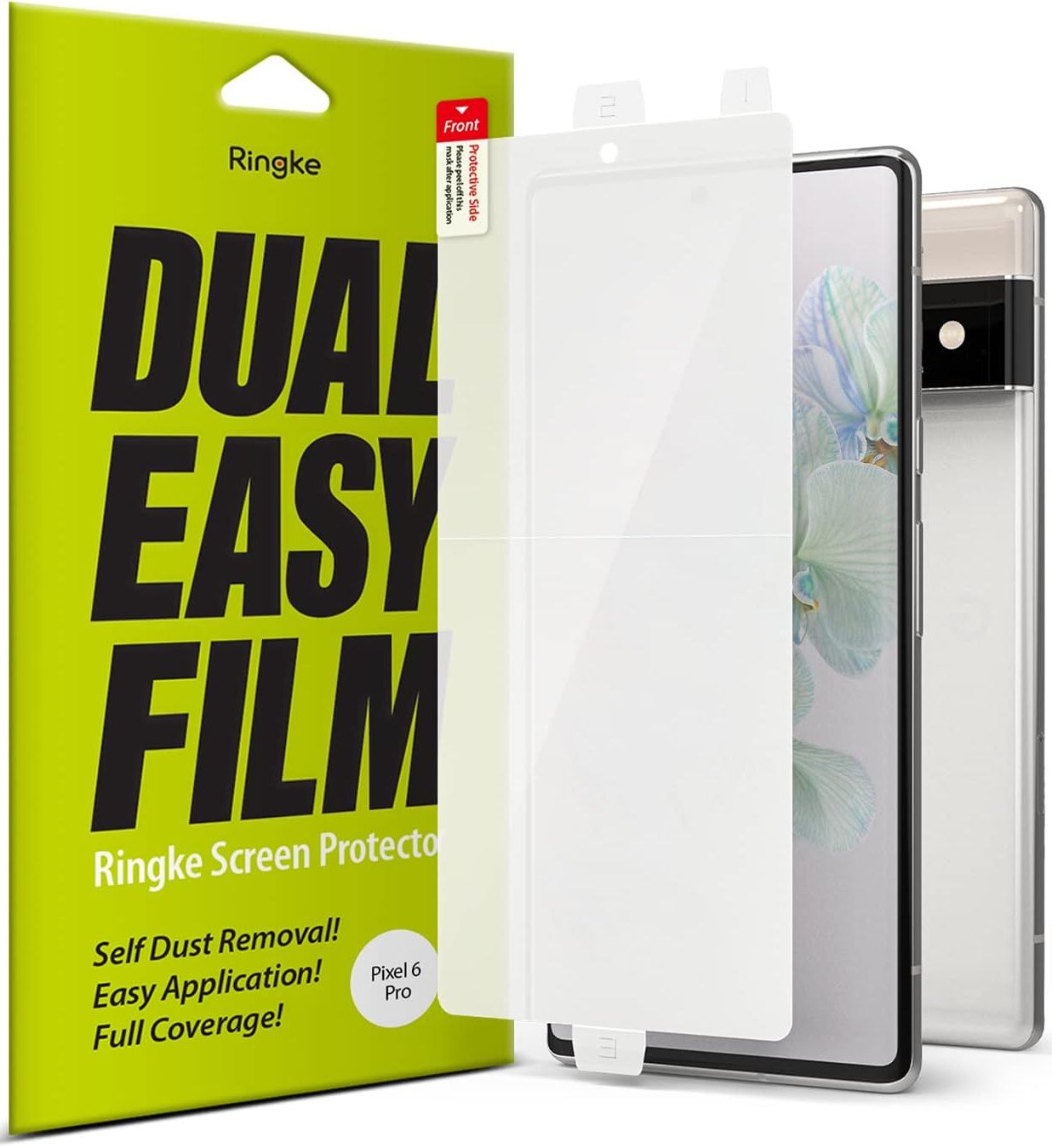 Ringke Dual Easy Film Screen Protector for Google Pixel 6 Pro (2 Pack) - Clear by Ringke - Refurbished - Brand New condition - US$8.78