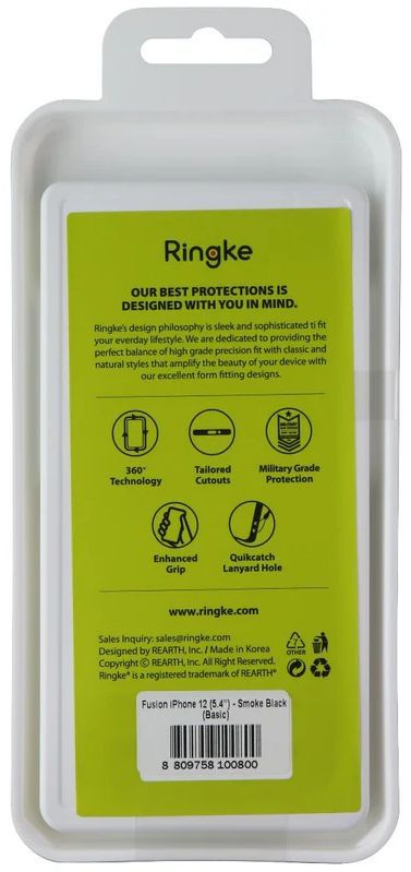 Ringke Fusion Phone Case for iPhone 12 mini - Smoke Black by Ringke - Refurbished - Brand New condition - Image 3