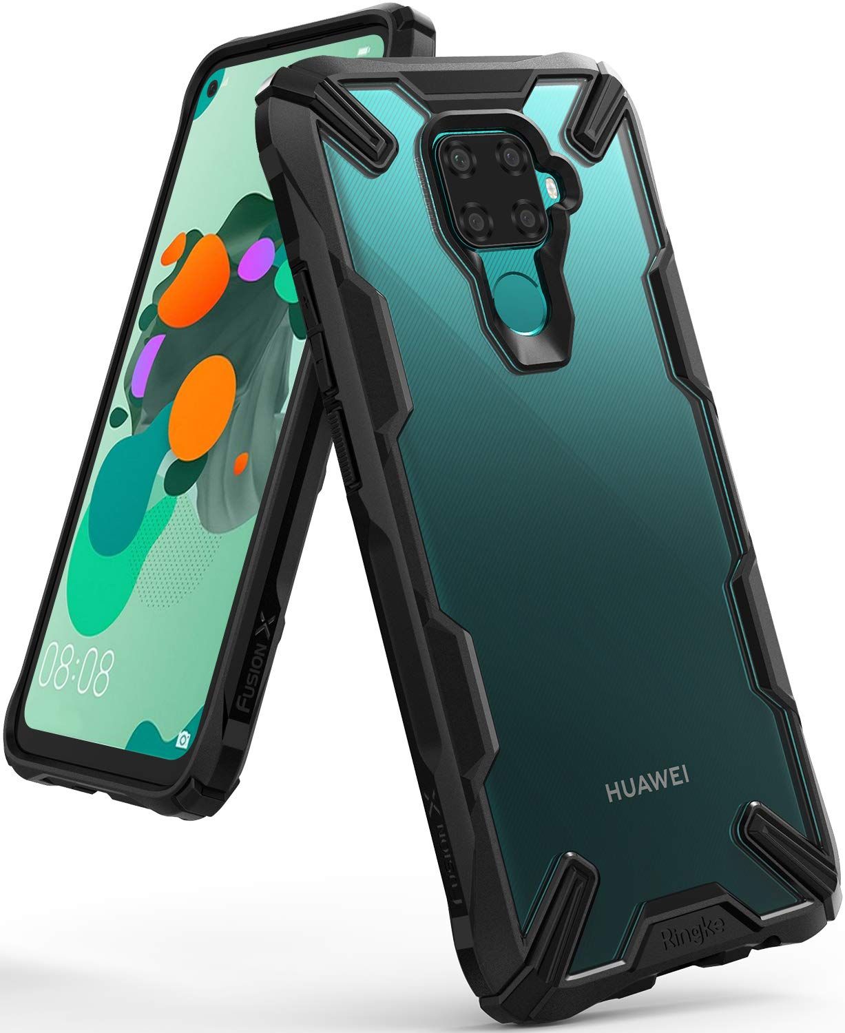 Ringke Fusion X Phone Case for Huawei Mate 30 Lite - Clear/Black by Ringke - Refurbished - Brand New condition - US$8.78