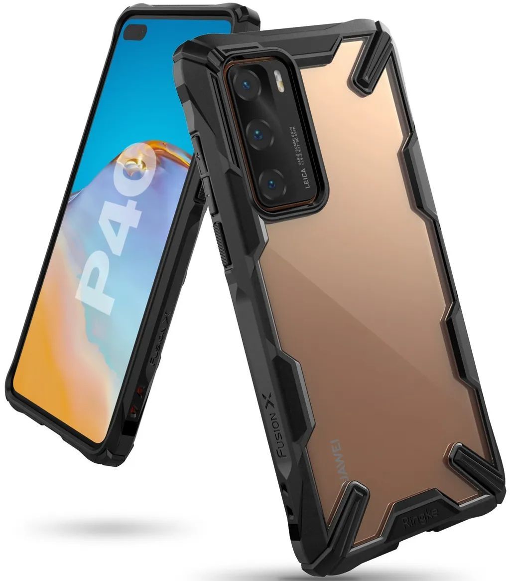 Ringke Fusion X Phone Case for Huawei P40 - Clear/Black by Ringke - Refurbished - Brand New condition - US$10.08