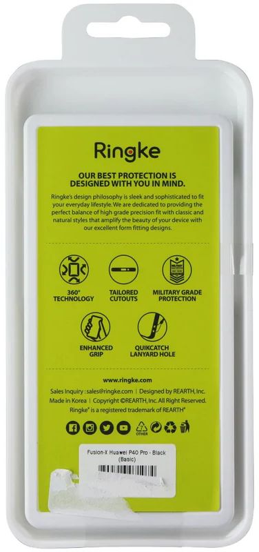 Ringke Fusion X Phone Case for Huawei P40 Pro - Clear/Black by Ringke - Refurbished - Brand New condition - Image 3