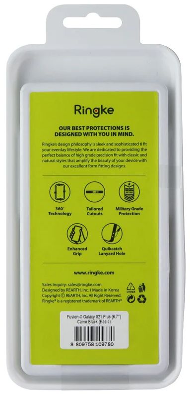 Ringke Fusion X Phone Case for Samsung Galaxy S21+ - Camo Black by Ringke - Refurbished - Brand New condition - Image 4
