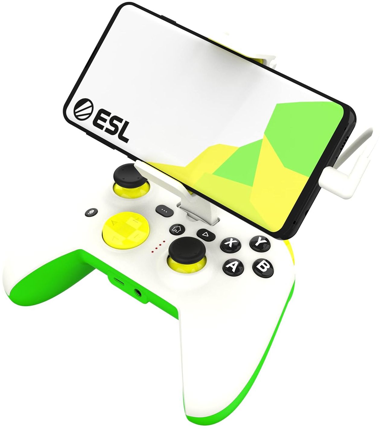 RiotPWR ESL Game Controller for Android Phones USB-C - White/Green by RiotPWR - Refurbished - Brand New condition - US$35.94