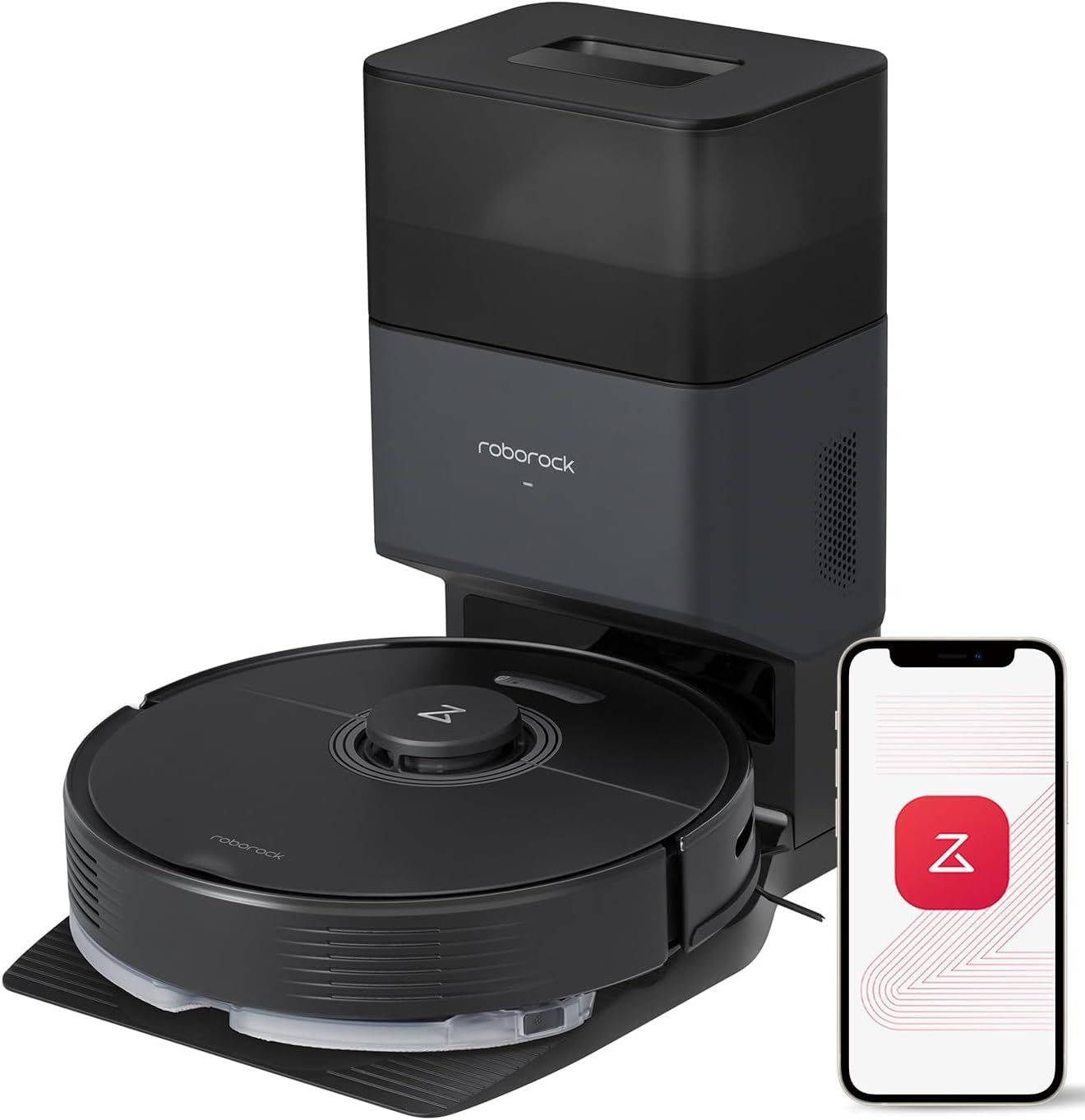 Roborock Q7 Max+ Robot Vacuum Cleaner with Auto-Empty Dock - Black by Roborock - Refurbished - Very Good condition - US$504.99