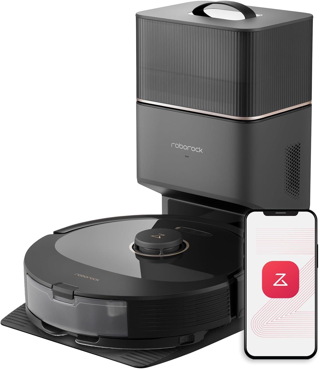 Roborock Q8 Max+ Plus Robot Vacuum & Mop Cleaner with Self-Emptying - Black by Roborock - Refurbished - Very Good condition - US$605.99