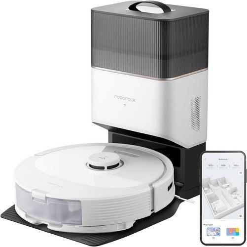 Roborock Q8 Max+ Plus Robot Vacuum & Mop Cleaner with Self-Emptying - White by Roborock - Refurbished - Very Good condition - US$605.99
