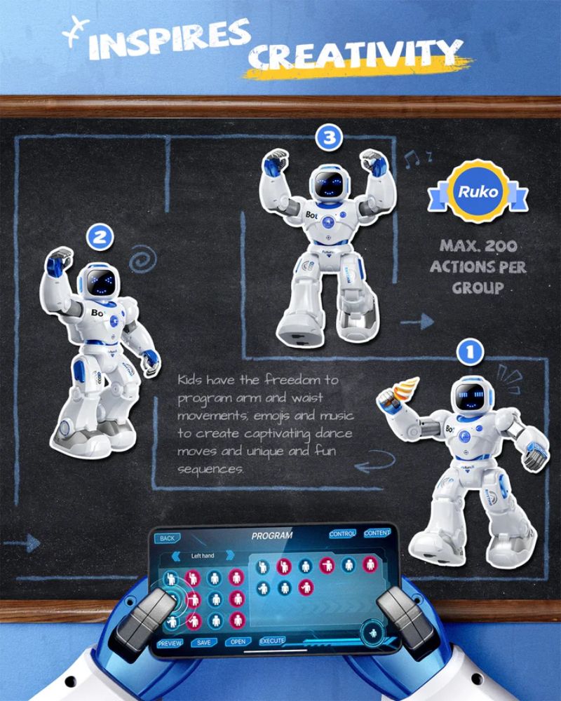 Ruko 1088 Large Smart Robots for Kids - Pink by Ruko - Image 5