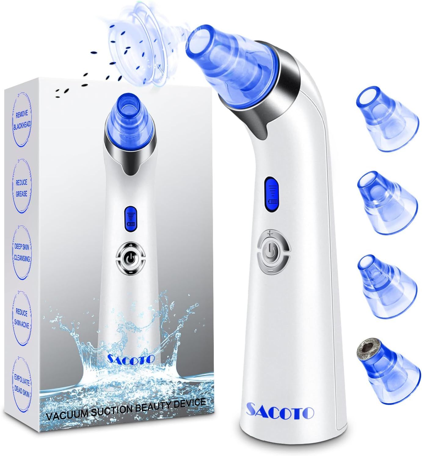SACATO HTY-2 Blackhead Remover Pore Vacuum - Blue by SACATO - Refurbished - Very Good condition - US$21.63