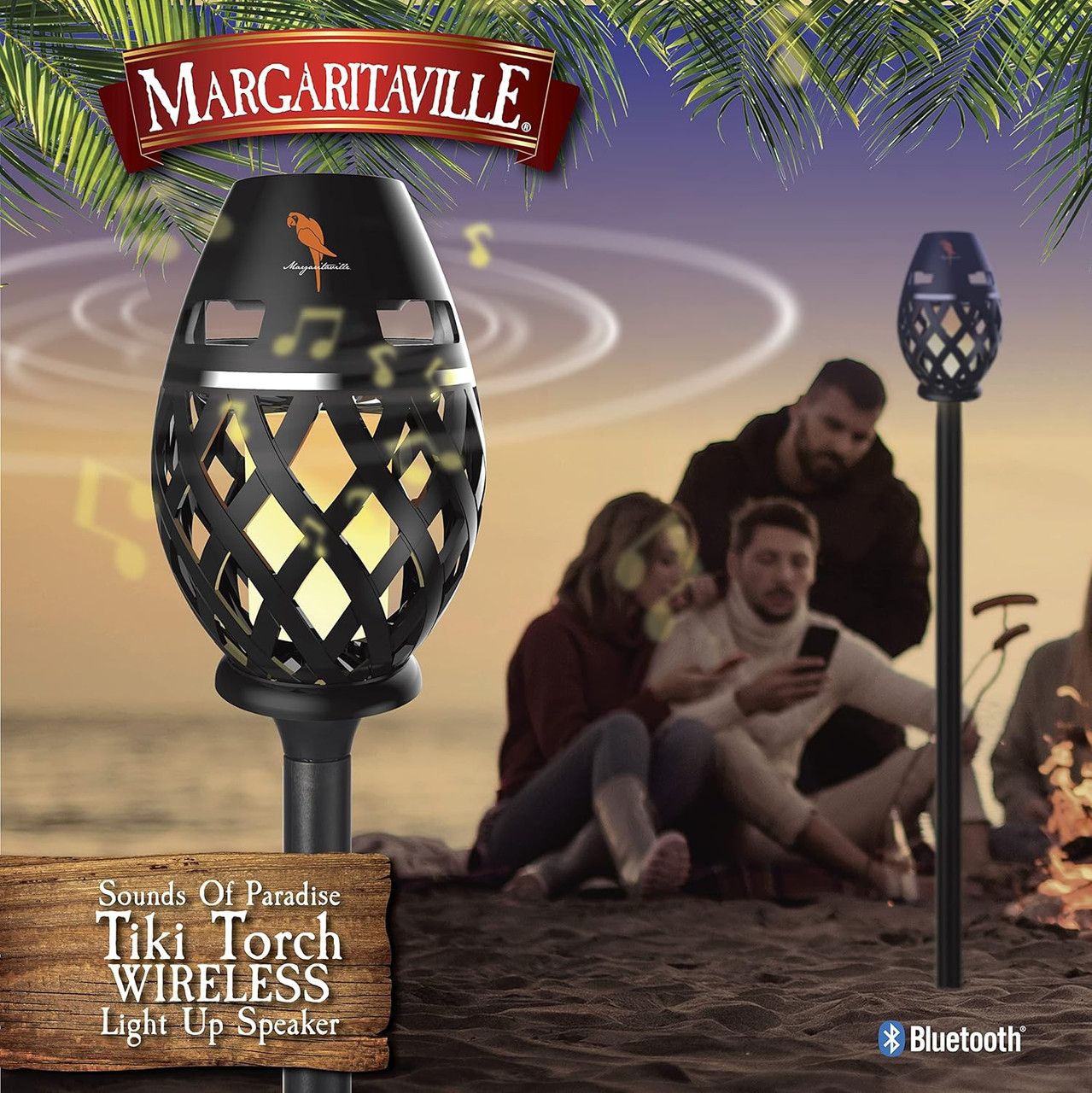 Sakar Margaritaville Tiki Torch Bluetooth Speaker - Black by Sakar - Image 2