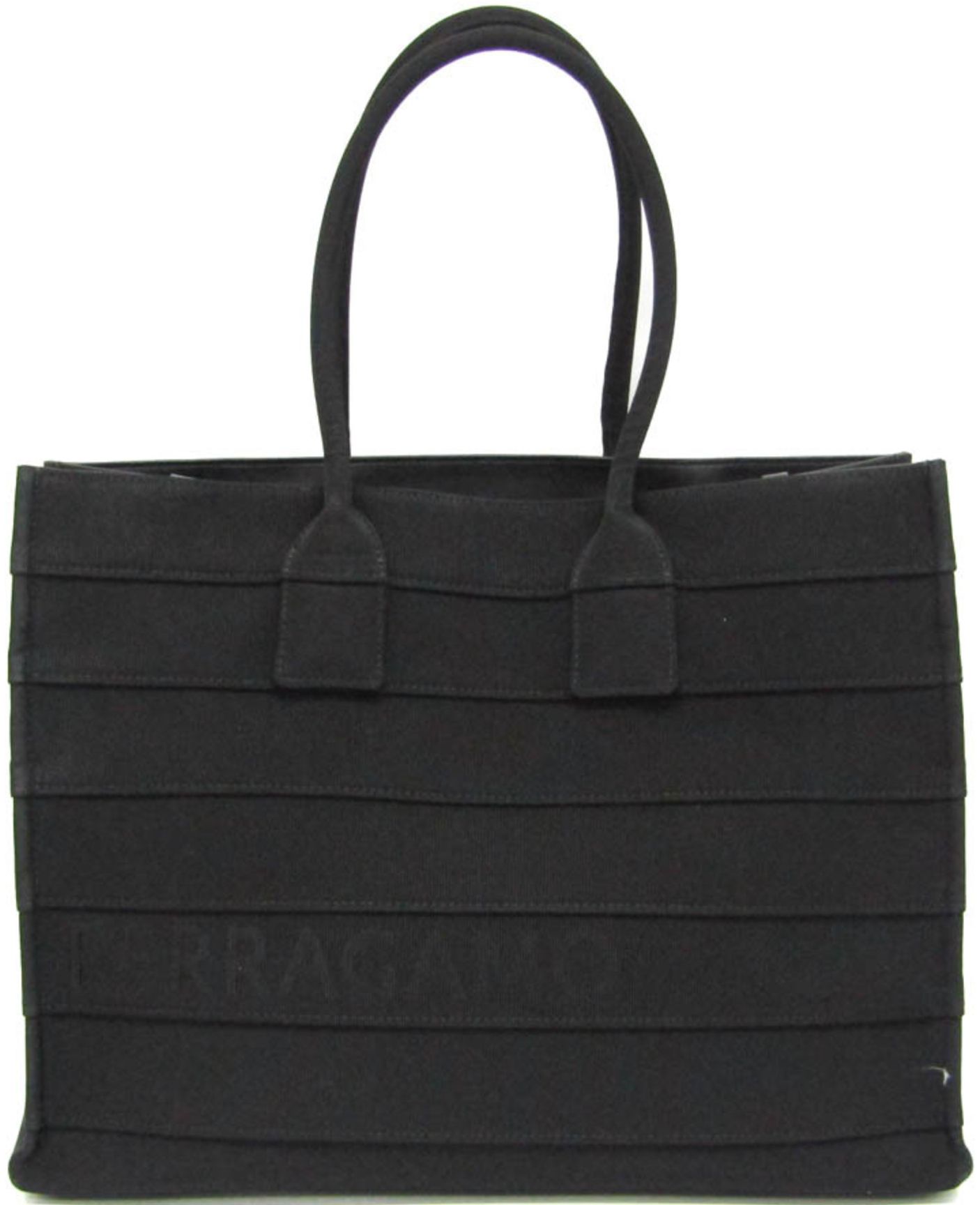 Salvatore Ferragamo Canvas Tote Bag - Canvas - Black by Salvatore Ferragamo - Refurbished - Very Good condition - US$803.99