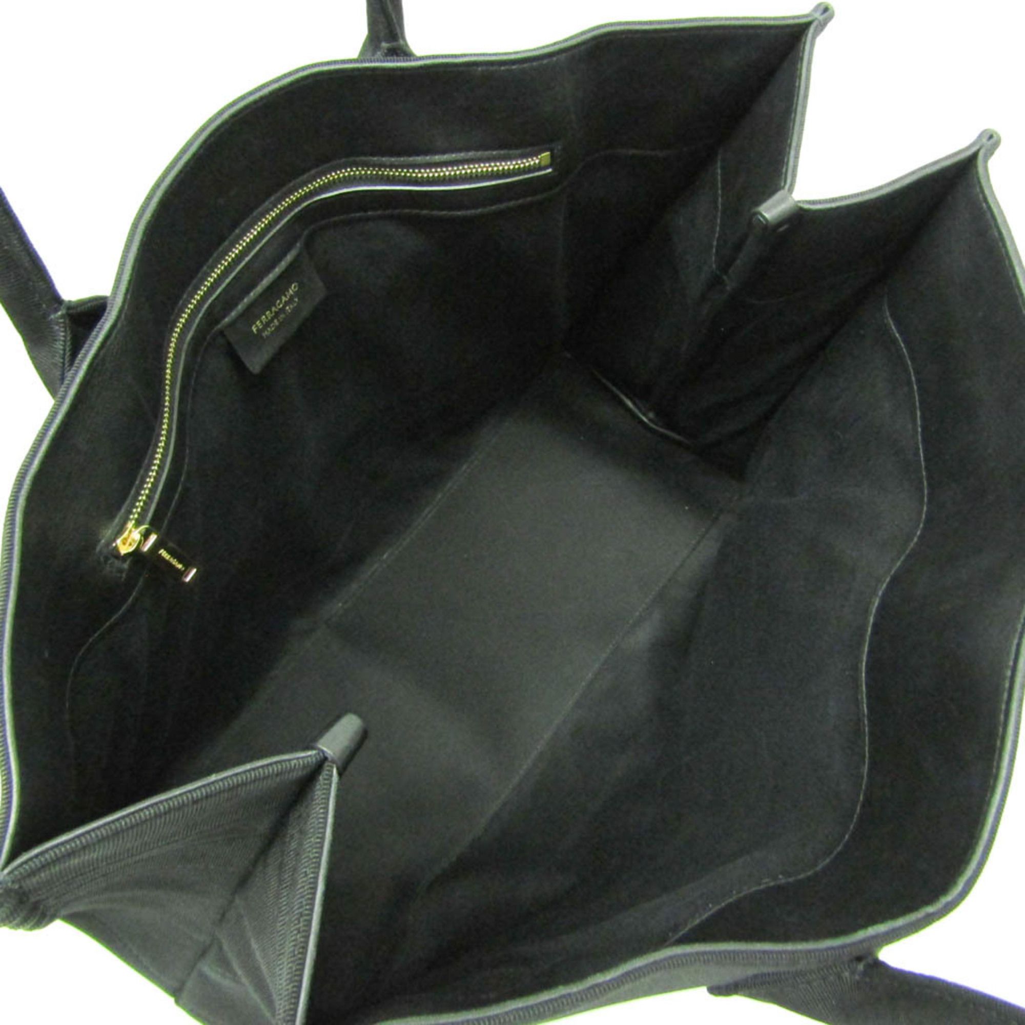 Salvatore Ferragamo Canvas Tote Bag - Canvas - Black by Salvatore Ferragamo - Image 3