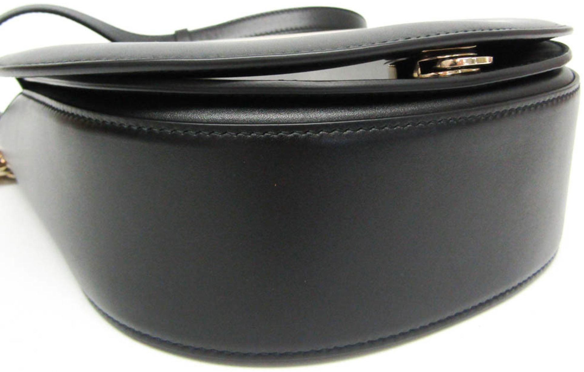 Salvatore Ferragamo Gancini Leather Handbag Shoulder Bag - Leather - Black by Salvatore Ferragamo - Image 5