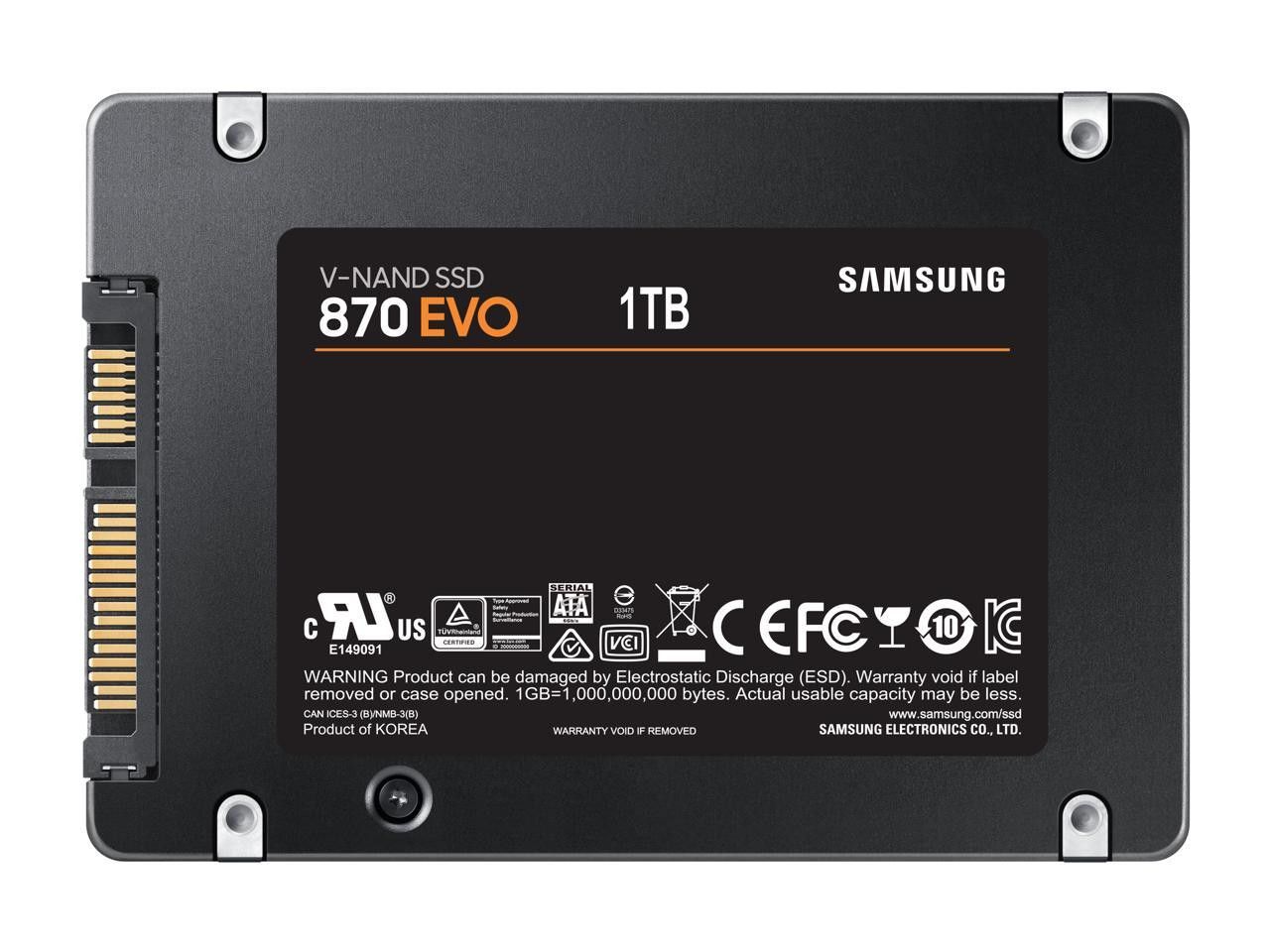 Samsung 870 EVO SATA 2.5" Interval SSD - Black (1TB) by Samsung - Image 2