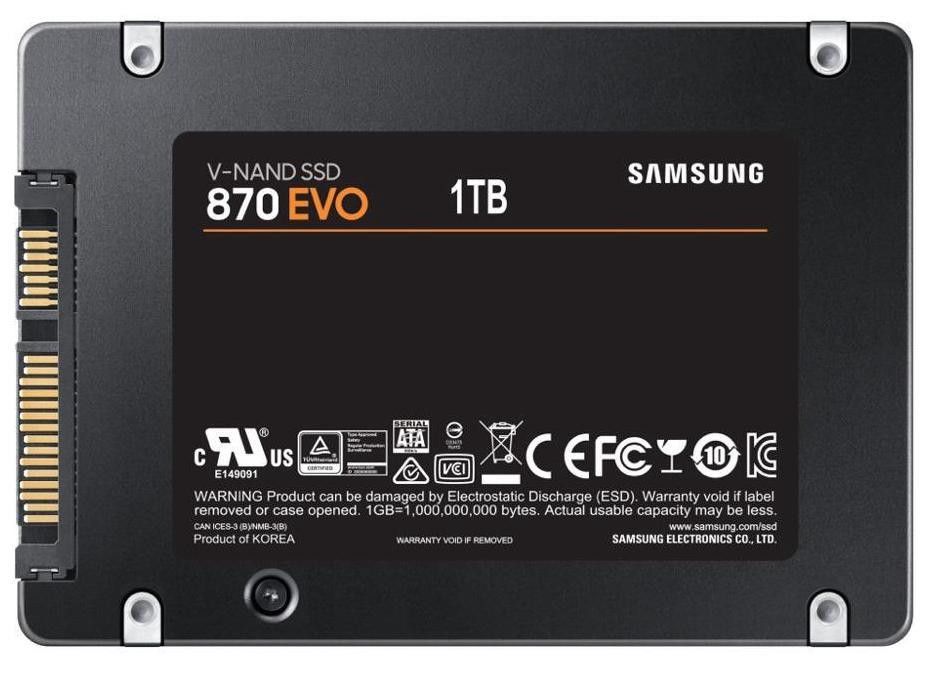 Samsung 870 EVO SATA III 2.5" Internal SSD - Black (1TB) by Samsung - Image 2