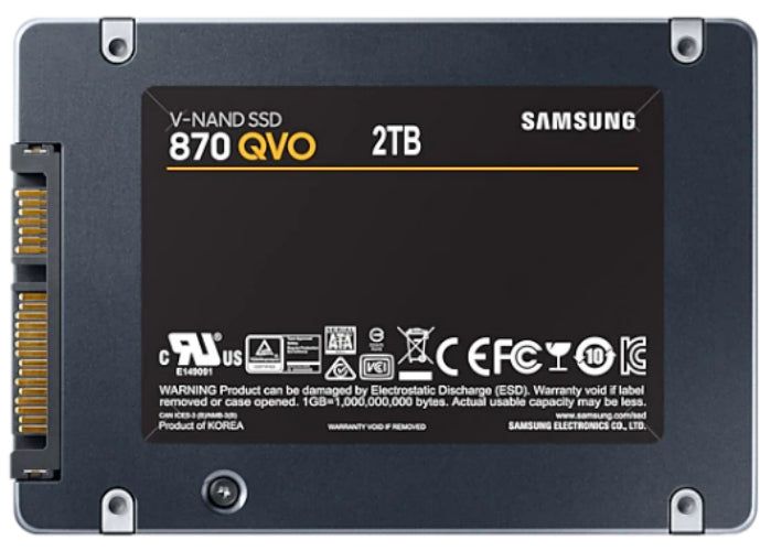 Samsung 870 QVO SATA III 2.5" Internal SSD - 4TB - Black by Samsung - Image 3