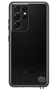 Samsung Clear Protective Cover for Galaxy S21 Ultra - Black by Samsung - Refurbished - Brand New condition - US$20.98