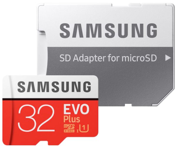 Samsung Evo Plus MicroSDXC with SD Adapter - 64GB - Red by Samsung - Refurbished - Brand New condition - US$20.98