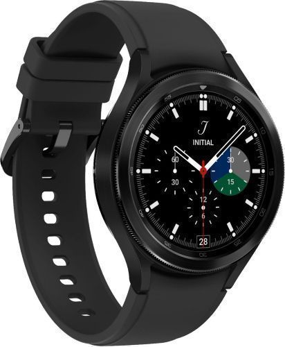 Samsung Galaxy Watch4 (Bluetooth) - 16GB - 44mm - Black Classic (Stainless Steel) Case with Black Fluoroelastomer Ridge Sports Band by Samsung - Image 3