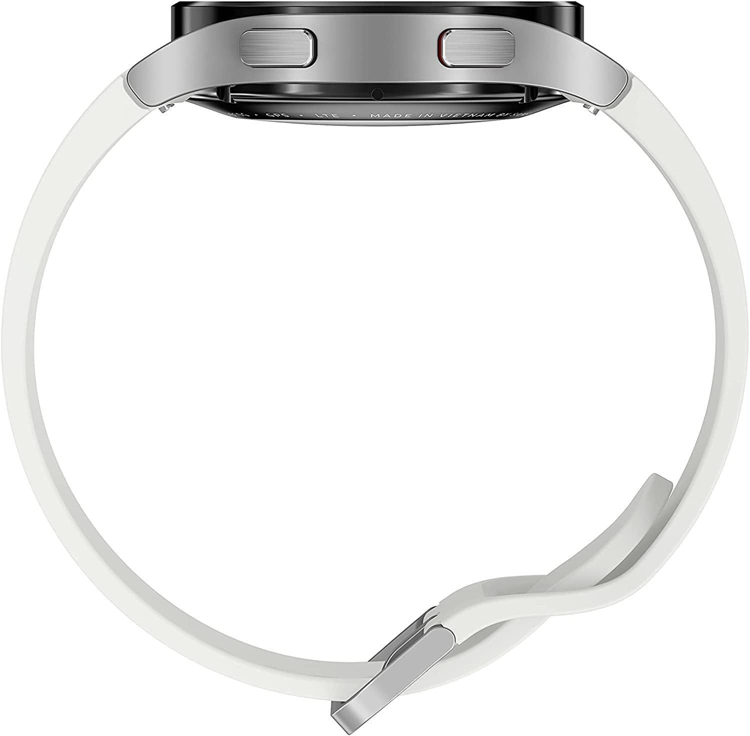Samsung Galaxy Watch4 (Bluetooth) - 16GB - 44mm - Silver Aluminum Case with White Fluoroelastomer Sport Band by Samsung - Image 4
