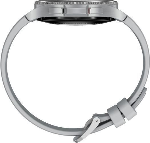 Samsung Galaxy Watch4 (Bluetooth) - 16GB - 42mm - Silver Classic (Stainless Steel) Case with Silver Fluoroelastomer Ridge Sports Band by Samsung - Image 4