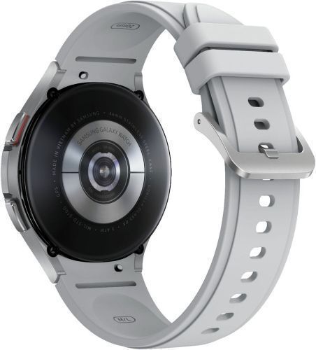 Samsung Galaxy Watch4 (Bluetooth) - 16GB - 42mm - Silver Classic (Stainless Steel) Case with Silver Fluoroelastomer Ridge Sports Band by Samsung - Image 5