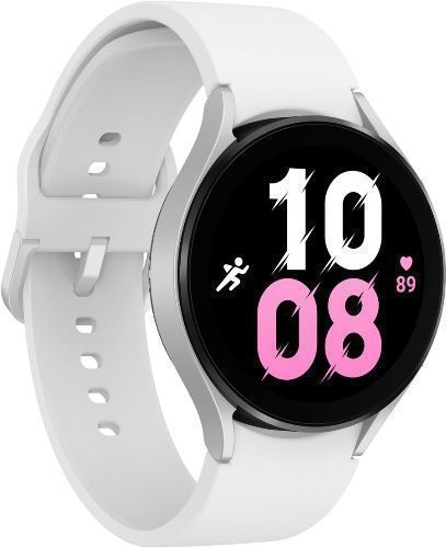 Samsung Galaxy Watch5 (Bluetooth + LTE) - 16GB - 44mm - Silver Aluminum Case with White Fluoroelastomer Sport Band by Samsung - Image 3