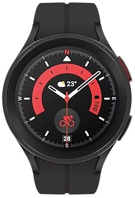 Samsung Galaxy Watch5 Pro (Bluetooth + LTE) - 16GB - 45mm - Black Titanium Titanium Case with Black Titanium Silicone by Samsung - Refurbished - Very Good condition - CA$173.49