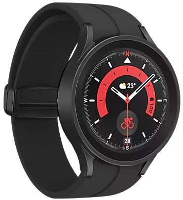 Samsung Galaxy Watch5 Pro (Bluetooth) - 45mm - Black Titanium Case with Black Titanium Silicone by Samsung - Image 2