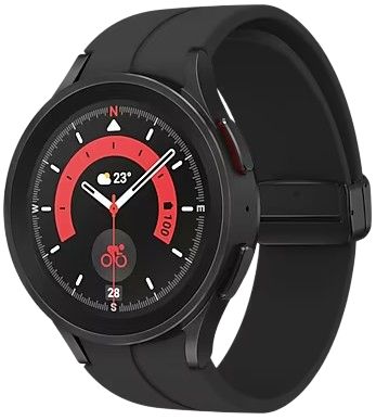 Samsung Galaxy Watch5 Pro (Bluetooth) - 45mm - Black Titanium Case with Black Titanium Silicone by Samsung - Image 3