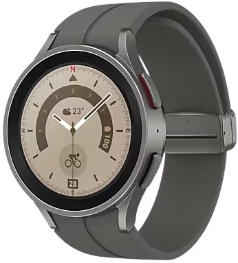Samsung Galaxy Watch5 Pro (Bluetooth) - 16GB - 45mm - Gray Titanium Titanium Case with Gray Titanium Silicone by Samsung - Image 3