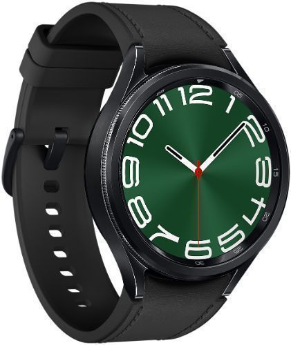 Samsung Galaxy Watch6 (Bluetooth + LTE) - 16GB - 47mm - Black Classic (Stainless Steel) Case with Black Hybrid Eco-Leather Hybrid Eco-Leather Band by Samsung - Image 3