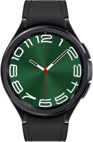 Samsung Galaxy Watch6 (Bluetooth + LTE) - 16GB - 47mm - Black Classic (Stainless Steel) Case with Black Fluoroelastomer Leather Band by Samsung - Refurbished - Good condition - CA$168.49