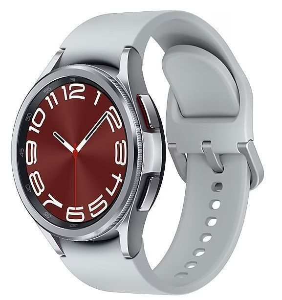 Samsung Galaxy Watch6 (Bluetooth) - 16GB - 47mm - Silver Classic (Stainless Steel) Case with Silver Fluoroelastomer Sports Band by Samsung - Refurbished - Good condition - Image 2