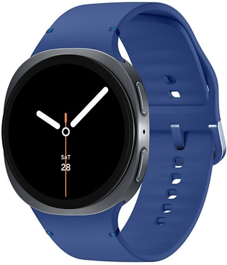 Galaxy Watch8 (Bluetooth) - 32GB - 40mm - Graphite Aluminum Case with Blue Silicone Sport Band - Small/Medium Size by Samsung - Refurbished - Good condition - Image 2