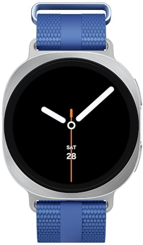 Galaxy Watch8 (Bluetooth) - 64GB - 46mm - Silver Aluminum Case with Blue Silicone Athleisure Band - Small/Medium Size by Samsung - Refurbished - Like New condition - US$2008.99