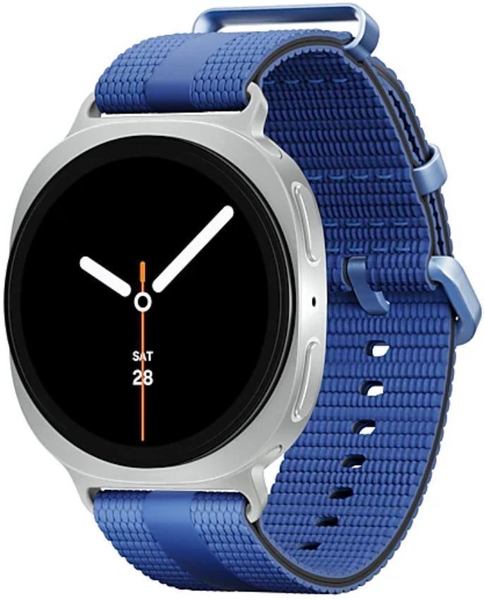 Galaxy Watch8 (Bluetooth) - 64GB - 46mm - Silver Aluminum Case with Blue Silicone Athleisure Band - Small/Medium Size by Samsung - Refurbished - Like New condition - Image 2