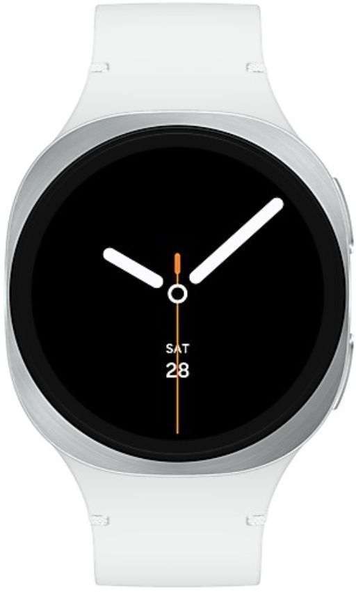 Galaxy Watch8 (Bluetooth) - 32GB - 40mm - Silver Aluminum Case with White Silicone Sport Band - Small/Medium Size by Samsung - Refurbished - Like New condition - CA$401.98